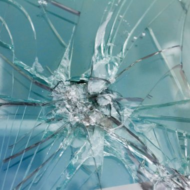 Ateşli silahlar bullethole mermi camı üzerinde çatlaklar arka plan