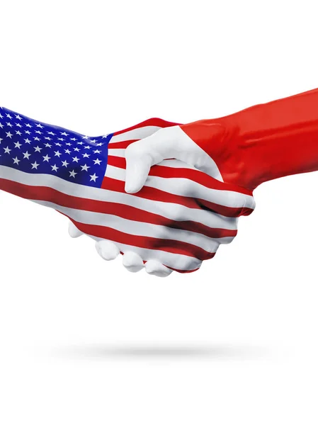 Estados Unidos y Malta banderas concepto cooperación, negocios, competencia deportiva —  Fotos de Stock
