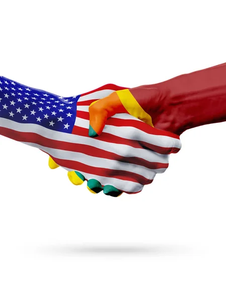 Usa und sri lanka flaggen konzept kooperation, wirtschaft, sportwettbewerb — Stockfoto