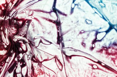 Arka plan donör plastik bir torba kan. Fizyolojik sıvılar, analiz için kimyasal reaktifler