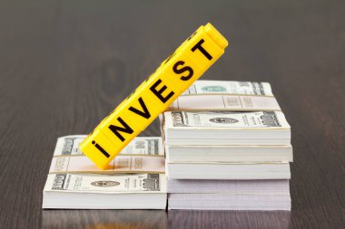 Kavram yatırımlar, mektup, para yığını yapılan kelime