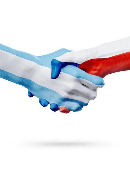 Bandeiras Argentina, República Checa países, parceria, equipe esportiva nacional — Fotografia de Stock