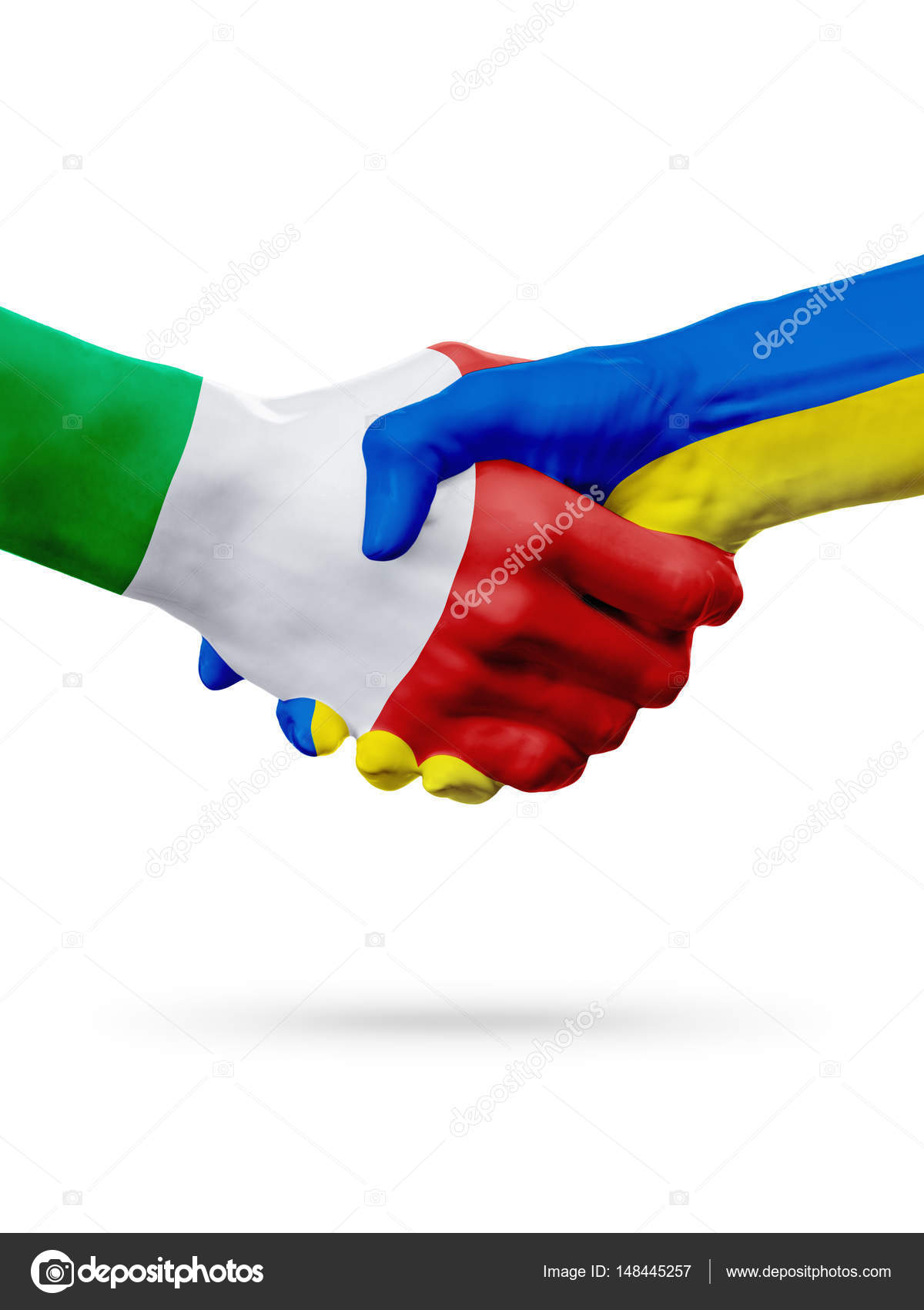 Ban Re Italia Ucraina Paesi Concetto Di Partnership Amicizia Stretta Di Mano Foto Stock Ban Re Italia Ucraina Paesi Concetto Di Partnership Amicizia Stretta Di Mano Foto Stock