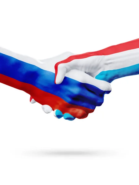 Россия, Люксембург, концепция дружеских партнерских отношений . — стоковое фото