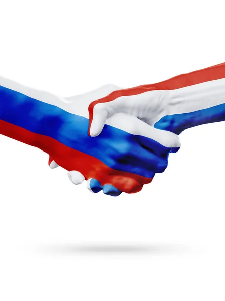 Россия, Нидерланды, концепция дружеских партнерских отношений . — стоковое фото