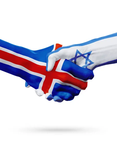 Bandeiras países, parceria amizade aperto de mão conceito . — Fotografia de Stock