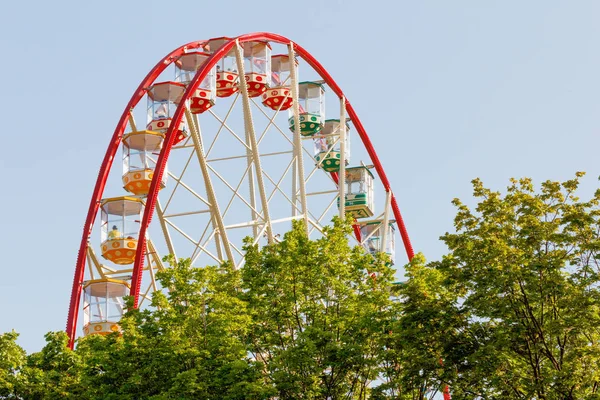 Kleurrijke reuzenrad in park — Stockfoto