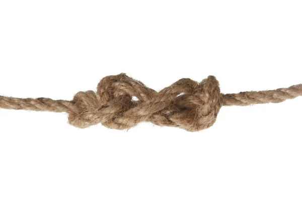 Nudo de cuerda aislado sobre fondo blanco — Foto de Stock