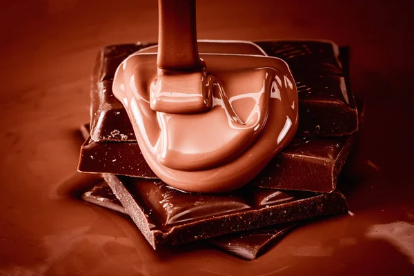 Melted chocolate background