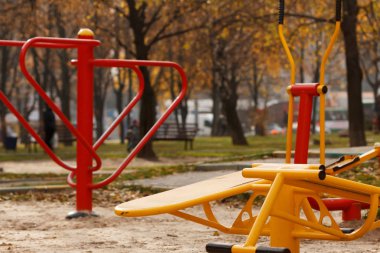 Sokak egzersiz için zemin. Park spor eğitimi için ortak alan.