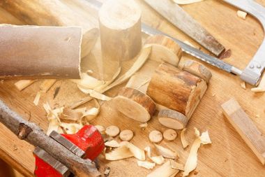 Ahşap oyuncak Traktör Makine ayrıntı DIY marangoz aracı ile