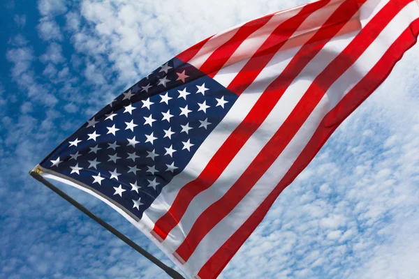 アメリカの旗の背景、独立記念日、7 月 4 番目のシンボルします。 — ストック写真
