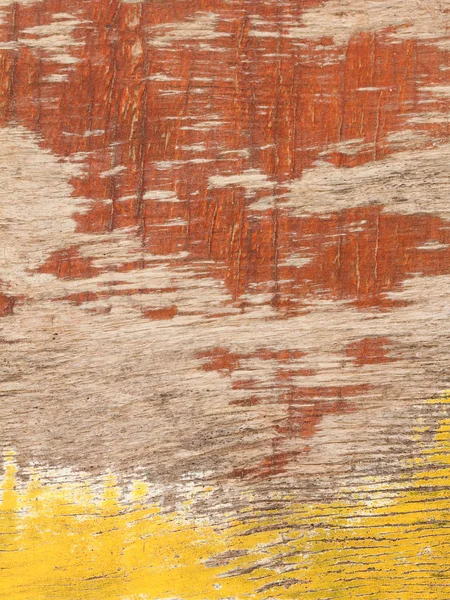 Contrachapado antiguo pintado rojo y amarillo — Foto de Stock