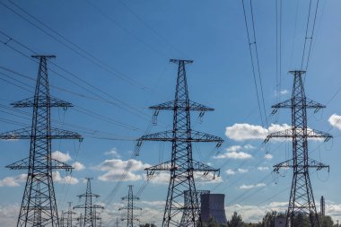 Güç hattı manzara.