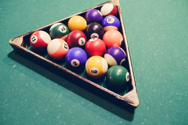 Kulečníkový stůl Pool s míčky — Stock fotografie