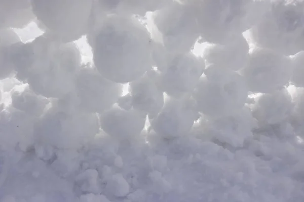 Snow castle wall texture. Winter park — Stock Photo, Image