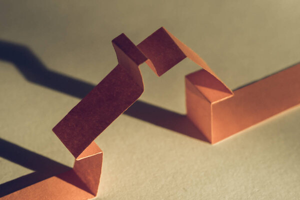 Paper abstract house. Insurance of real estate.