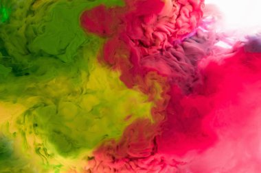 Akrilik renk ve su mürekkeple çok renkli arka plan izole. Renkli boya sıçrama. Arka plan