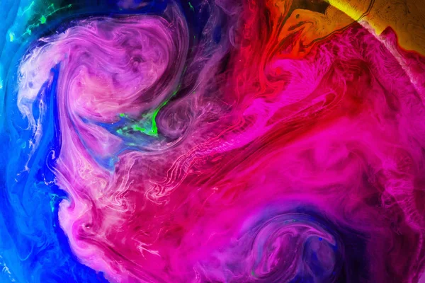 Akryl färger och bläck i vatten isolerade multicolor bakgrund. Färgglad färg stänk. Abstrakt bakgrund — Stockfoto