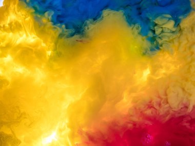 Beyaz arkaplanda soyut boya sıçraması