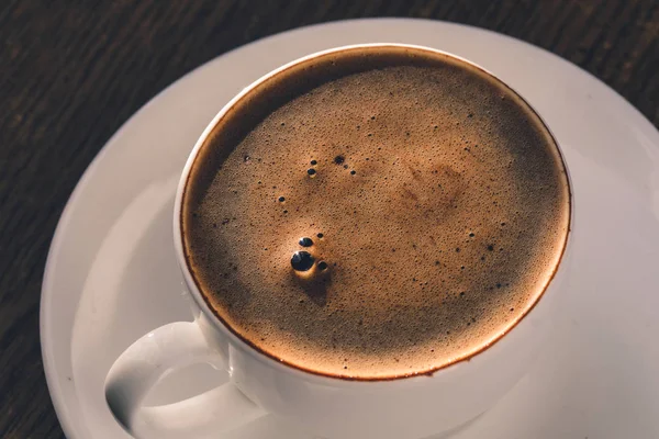 Kaffee-Obertasse von oben — Stockfoto