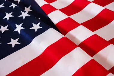 Amerika Birleşik Devletleri bayrağı. Amerikan bayrağının dalgalanması.
