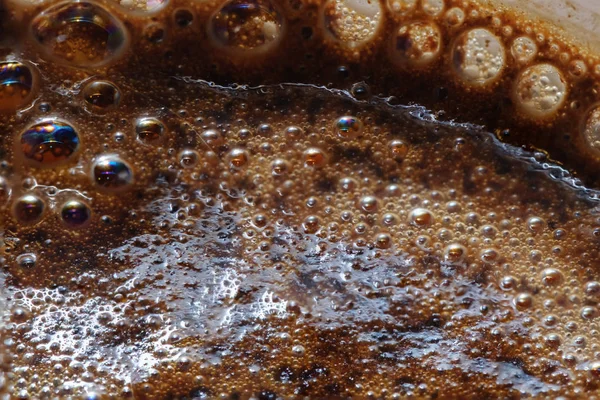 Kaffee Schaum Makrostruktur Hintergrund — Stockfoto