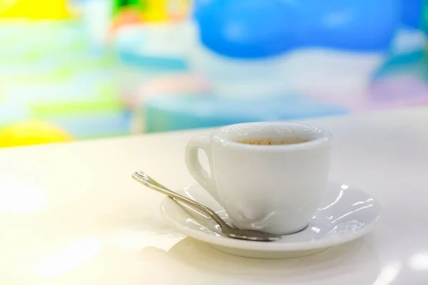 Unschärfe Bild Des Spielplatzes Der Mall Mit Kaffeetasse Verwendung Für — Stockfoto