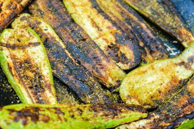 Izgara Sebze Izgara tava, üstten görünüm