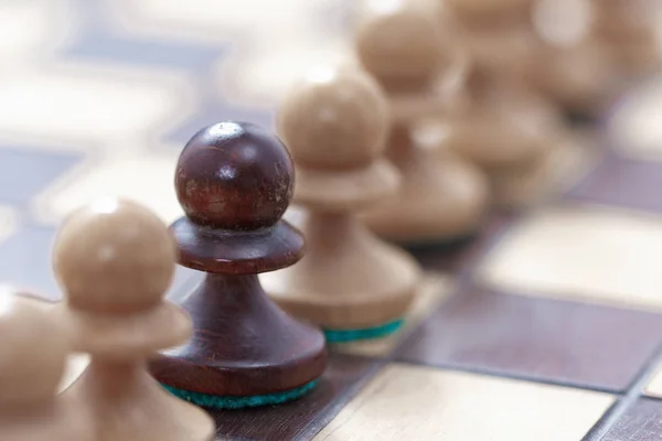 Unternehmensführung Teamfähigkeit Und Vertrauen Konzeptspiel Schach — Stockfoto