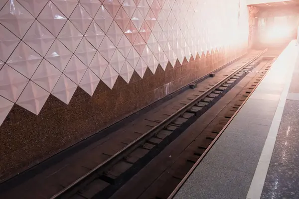 Velocità tunnel della metropolitana, luci e colori — Foto Stock