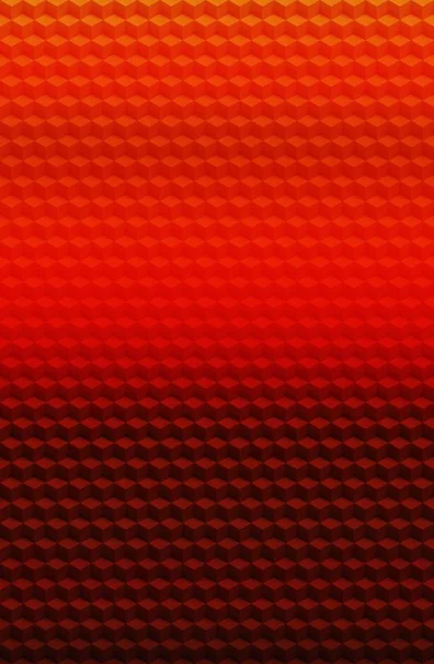Куб красный оранжевый геометрический 3D фон узор, современная иллюзия . — стоковое фото