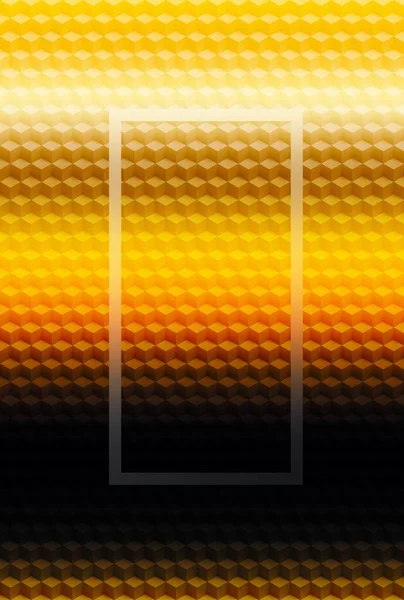 Оранжевое золото геометрический куб фон 3D узор, современный флайер . — стоковое фото