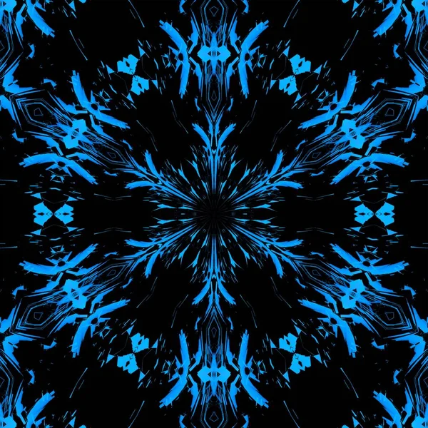Azul oscuro patrón caleidoscopio abstracto. teléfono . —  Fotos de Stock