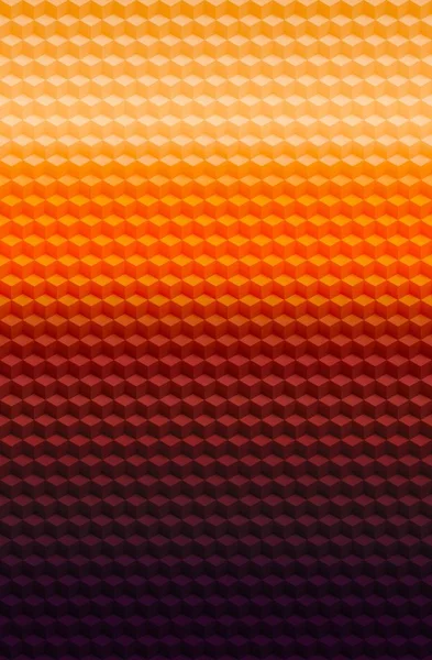 Orange gold geometric cube 3D pattern background, wallpaper seamless.