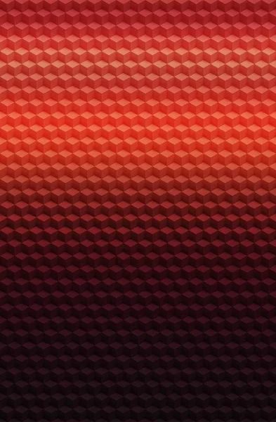 Cubo rojo naranja geométrico 3D patrón de fondo, plantilla . —  Fotos de Stock