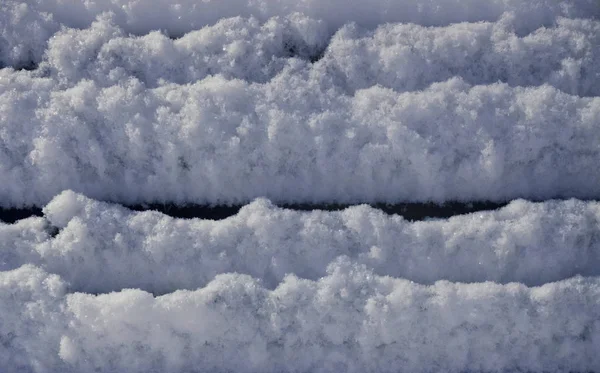 新雪マクロの背景をコピー スペースをクローズ アップ — ストック写真