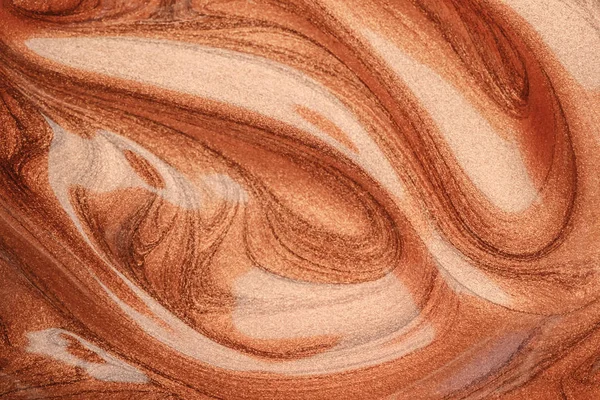 Kosmetyki brązowy pomarańczowy farba perłowa tekstura tło — Zdjęcie stockowe