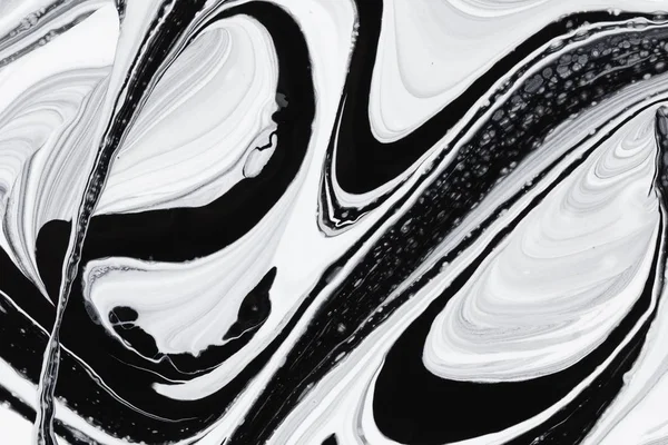 Marble abstract background white black, ink. — Stock Photo, Image