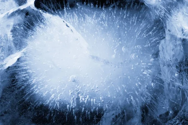 氷のテクスチャの背景冷たいマクロ、固体. — ストック写真