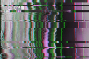 Arıza yok sinyal arkaplan pikseli gürültü görüntüleme TV, ekran analogu.