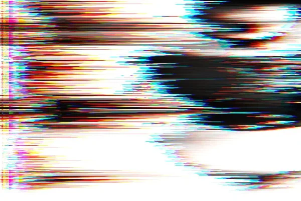 Glitch Pas Signal Pixel Fond Bruit Affichage Signal Analogique — Photo