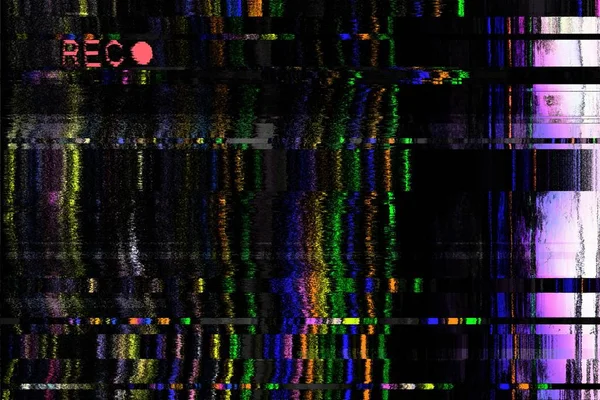 Glitch Signal Background Pixel Noise Display Pattern — 图库照片