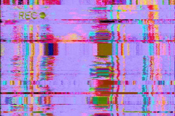 Glitch Signal Background Pixel Noise Display Distortion Digital — Stock Photo, Image