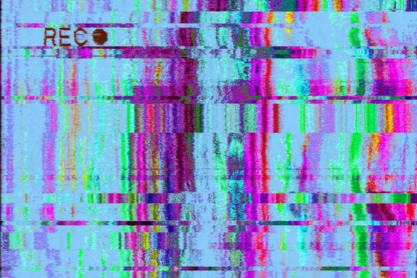 Glitch Pas Signal Pixel Fond Bruit Affichage Signal Ordinateur — Photo