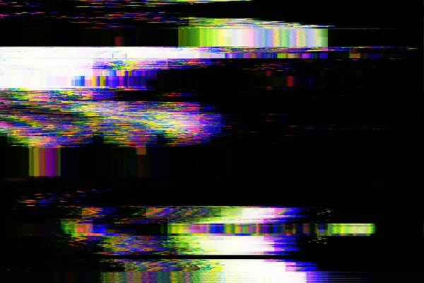 Glitch Ingen Signal Bakgrund Pixel Buller Display Skadad Mönster — Stockfoto