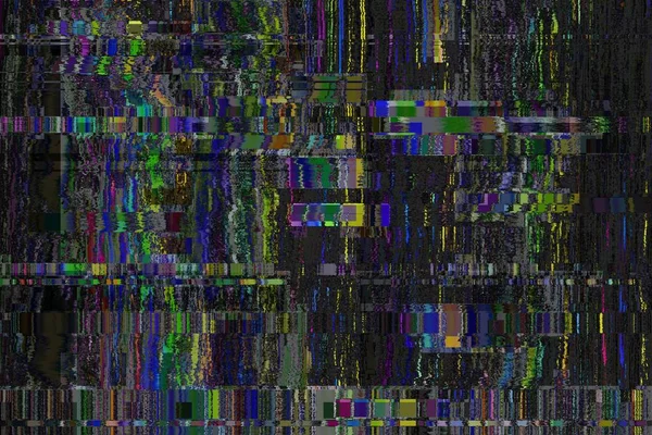 Glitch Signal Background Pixel Noise Display Screen Analog — Stock Photo, Image