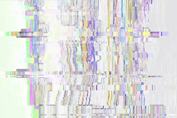 Glitch Nessun Segnale Sfondo Pixel Rumore Display Distorsione Digitale — Foto Stock