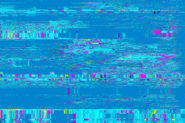 Glitch Nessun Segnale Sfondo Pixel Rumore Display Texture Analogico — Foto Stock
