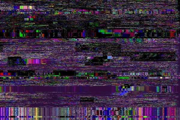 Glitch Signal Background Pixel Noise Display Interference Damaged — Stock Photo, Image